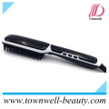 LCD Hair Straightener Brush with Ionic Function