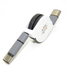 New Hot Selling 2 in 1 Retractable Data Transfer USB Cable for Micro + Type C