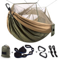 Hamac de nylon portable avec parachute Camo avec moustiquaire