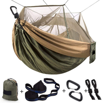 Hamac de nylon portable avec parachute Camo avec moustiquaire