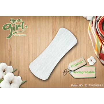 Natural organic cotton pantyliners for private label