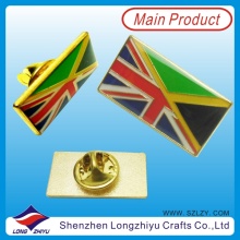 Enamel Gold überzogene britische Flagge Epoxy Pin Abzeichen