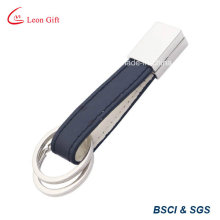 Double PU Leather Key Ring for Promotion