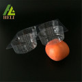 Four Compartments Clear Plastic Persimmon Tray