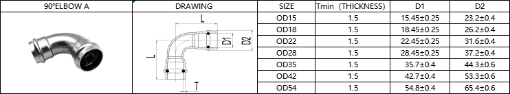 90 V ELBOW 90 V ELBOW