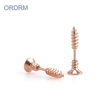 Punk Rock Screw Stud Earrings For Guys