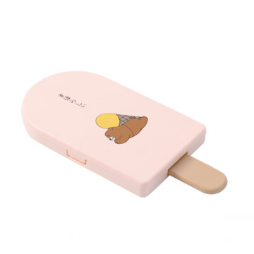 Ice Cream Shape Portable Makeup Mirror with Comb