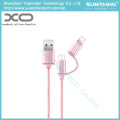 Braided 2 in 1 USB Charging USB Data Cable for Android iPhone