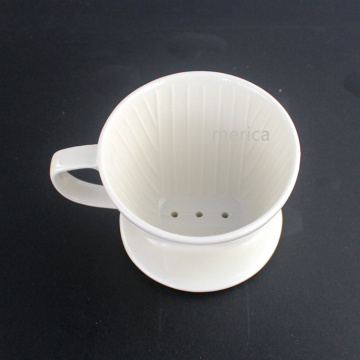 White Simple Coffee Dripper Céramique Custom