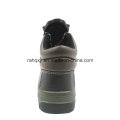 Coffee Embossed Leather Safety Shoe (HQ01010)