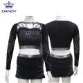 Uniforme de Cheer Crop Top Gunmetal personnalisé