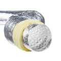 HVAC System ISO Aluminum Insulated Flexible Air Duct With Glass Wool