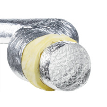 HVAC System ISO Aluminum Insulated Flexible Air Duct With Glass Wool