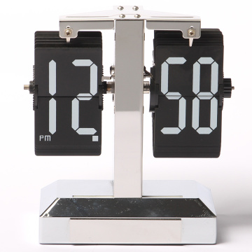 Clássico Flip Clock Com Cartão Retangular