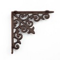 Heavy duty cast iron rustic shelf brackets