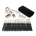 24pcs Locksmith Supplies 2pcs Clear Practice Lock