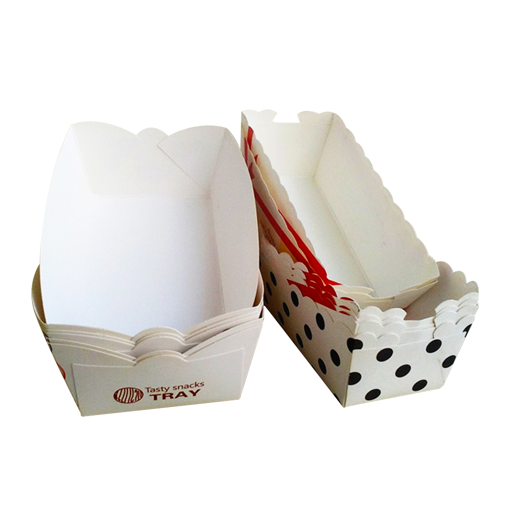 Custom Food Grade Paper French Fries Boat trays