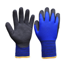 Winter Working Gloves with 3/4 Coated with Black Sandy Nitrile on Palm (N1612)