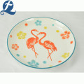 Custom printed design delicate decal ceramic plate