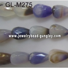 Agate facted larme perle-violet