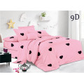 Heart Pattern Printed Children's Polyester Plain Bed Sheets