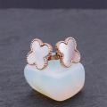 Girls four leaf clover earrings studs