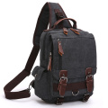 Mochila desequilibrada de lona ocasional Bolso de bandolera Crossbody Bolso bandolera para hombres