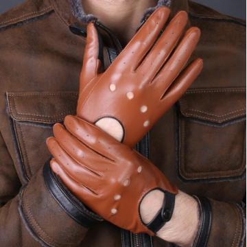 Soft thin breathable full finger customize leather glove