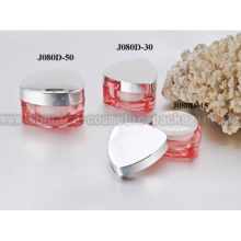 15ml 30ml 50ml Red Triangle Shape Acrylic Cosmetic Packaging