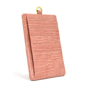 Porte-cartes multifonctions en cuir de crocodile mince