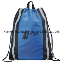 Werbeartikel Custom Waterproof 210d Nylon Reflective Drawstring Rucksack