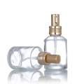 Slant glass lotion perfume bottle with pump head