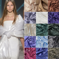 Liquid Satin Fabric Crystal Shiny For Wedding Dress