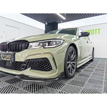 Pet Crystal Khaki Green Car Vinyl Wrap Film