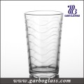 Vaso de vidrio de agua de diseño de 8 oz (GB026808B)