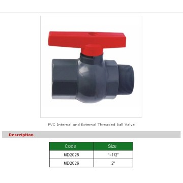 PVC Ball Valve Male Thread