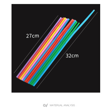 Pailles à boire jetables en plastique ECO de couleur transparente