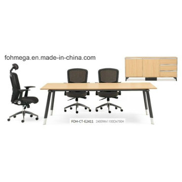 China Modern Einfache Design Office Meeting Tisch mit Metall Beine