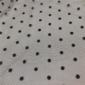 Flocked DOT Mesh Fabric for Dress and Decoration