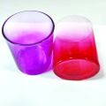 Glass container with lid gradient atmosphere candle cups