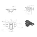 Bisagras - Superposición de 1/2 &quot;Bisagra de marco frontal de 1 pieza con superposición de ajuste con tacos en níquel