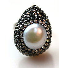 Fashion Crtstal Pearl Ring Rings Bijoux