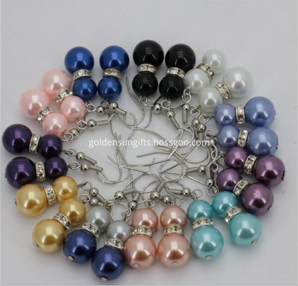 8mm 10mm Sea Shell Pearl Eardrop Earrings