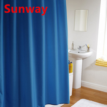 Blue and White Shower Curtain