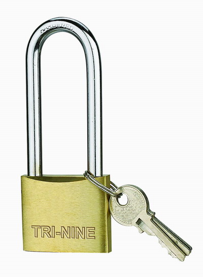 m-long shackle brass padlock