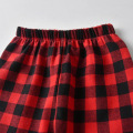 Children's Pajamas Red Black Plaid Christmas Style