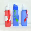 Foldable Silicone Sports Bottle With Nozzle Lid