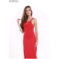 Summer New Halter Bandage Dress Strapless Dress Solid Color Sleeveless Dress Sexy Package Hip Split Women Dresses