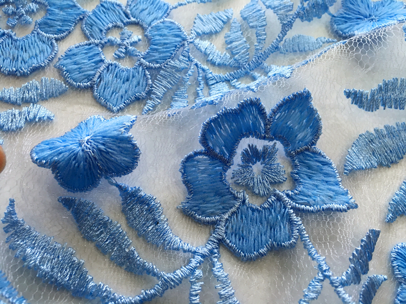 Flower Scallop Embroidery Fabric