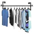 Metal Wall-Mounted Pipe Clothing Rack